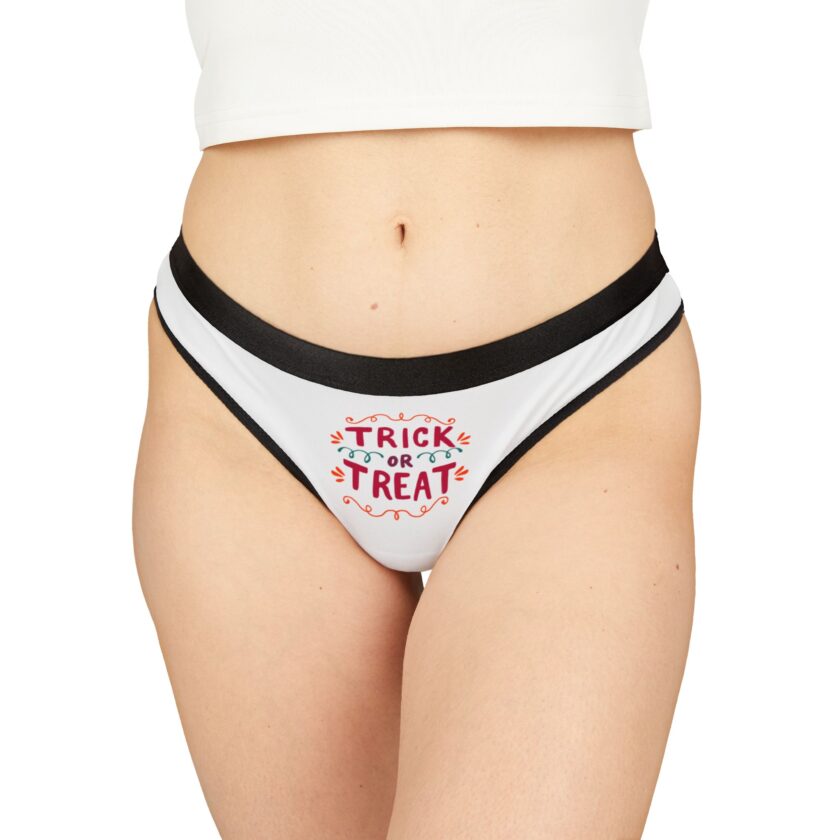 Halloween Themed Women's Thongs - Trick or Treat Design - Image 3