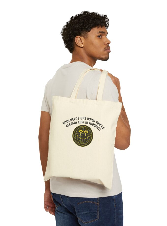 Lost in Thought Cotton Canvas Tote Bag - Eco-Friendly, Reusable Shopping Bag