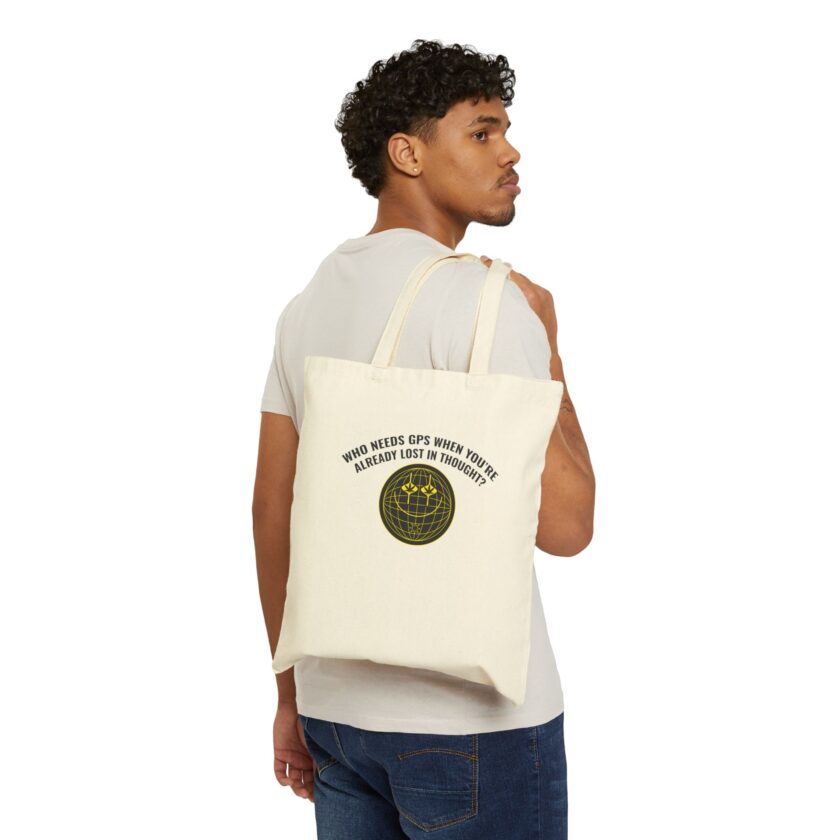 Lost in Thought Cotton Canvas Tote Bag - Eco-Friendly, Reusable Shopping Bag - Image 3