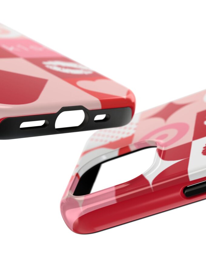 Romantic Love Phone Case – Kiss & Heart Design for Valentine's Day