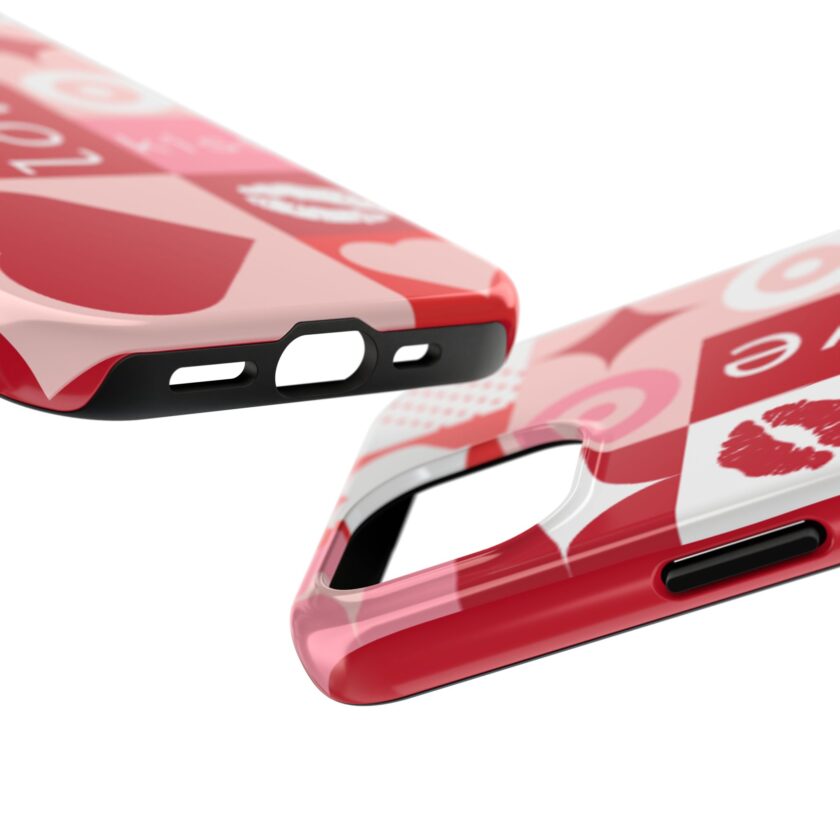Romantic Love Phone Case – Kiss & Heart Design for Valentine's Day - Image 3