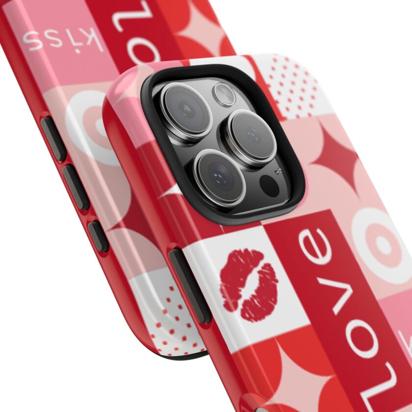 Romantic Love Phone Case – Kiss & Heart Design for Valentine's Day - Image 26