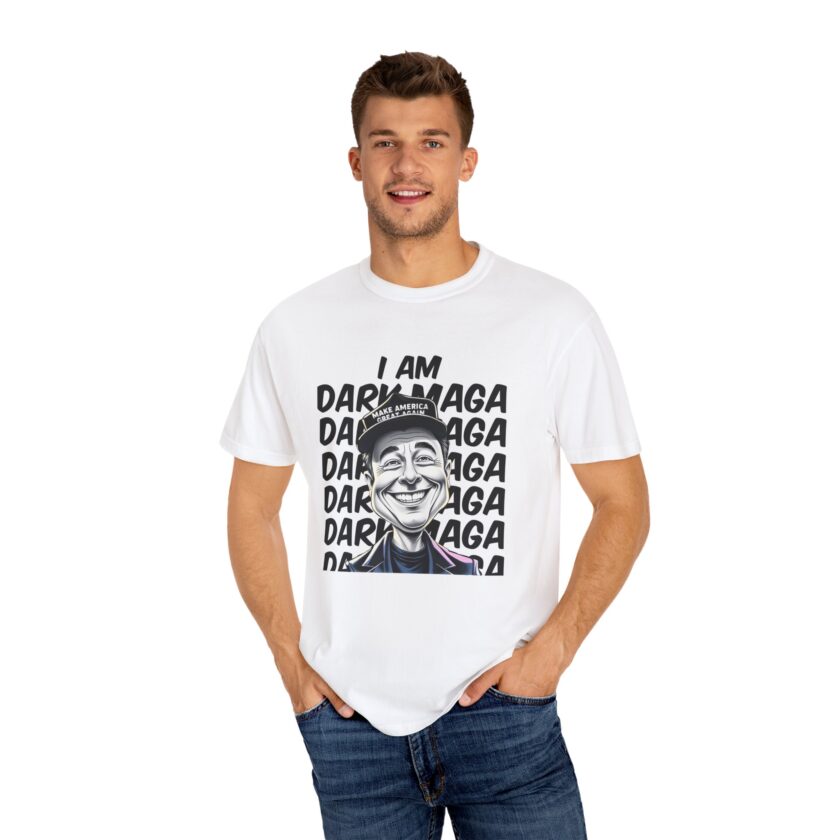 I Am Dark Maga Unisex Garment-Dyed T-Shirt - Fun Political Humor Tee - Image 4