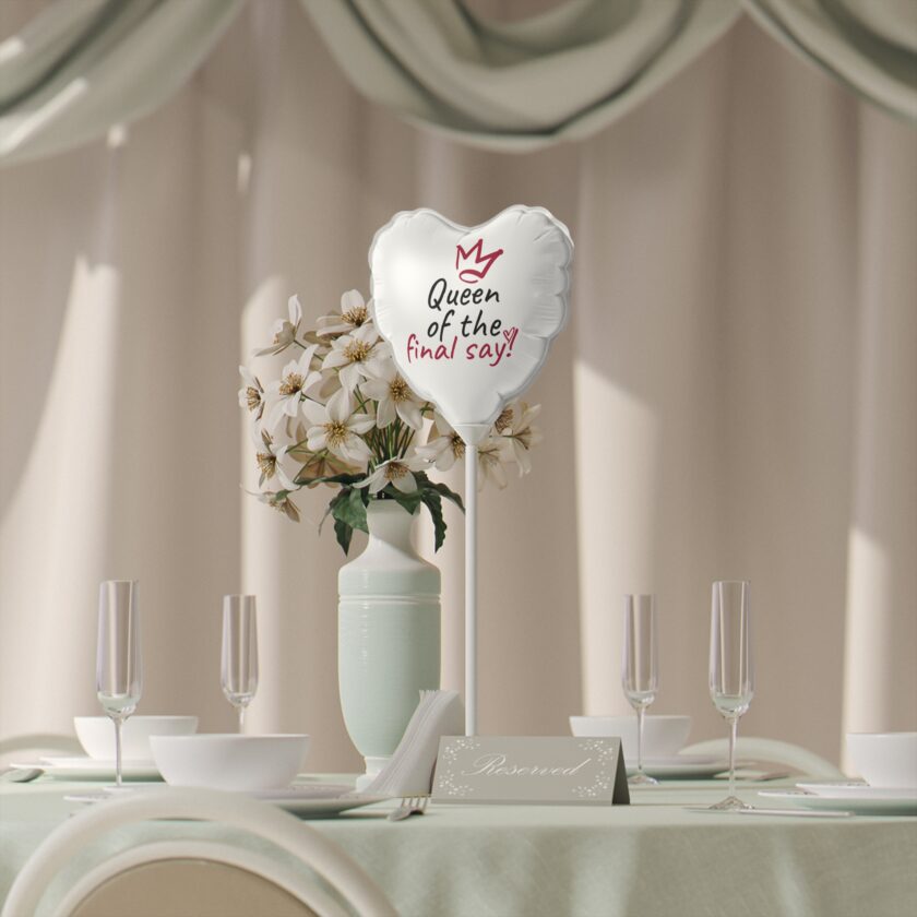 Heart-Shaped Balloons - 'Queen of the Final Say' Party Decor - Image 3