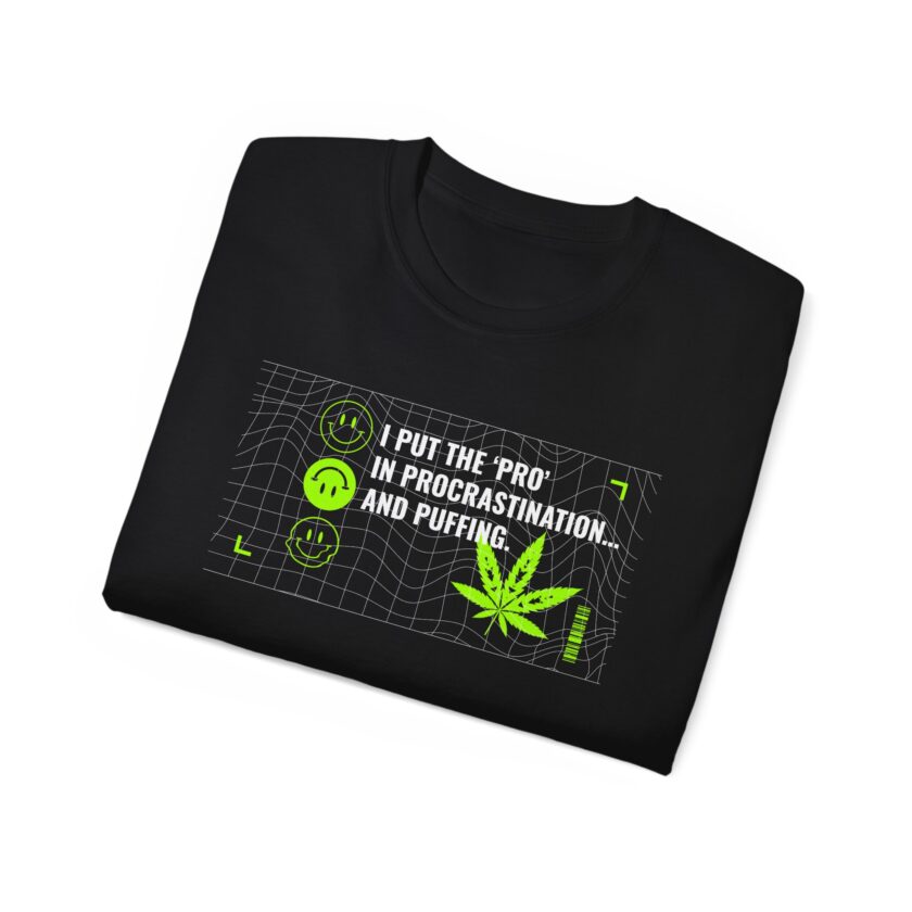 Funny Procrastination & Puffing Unisex Tee - Image 4