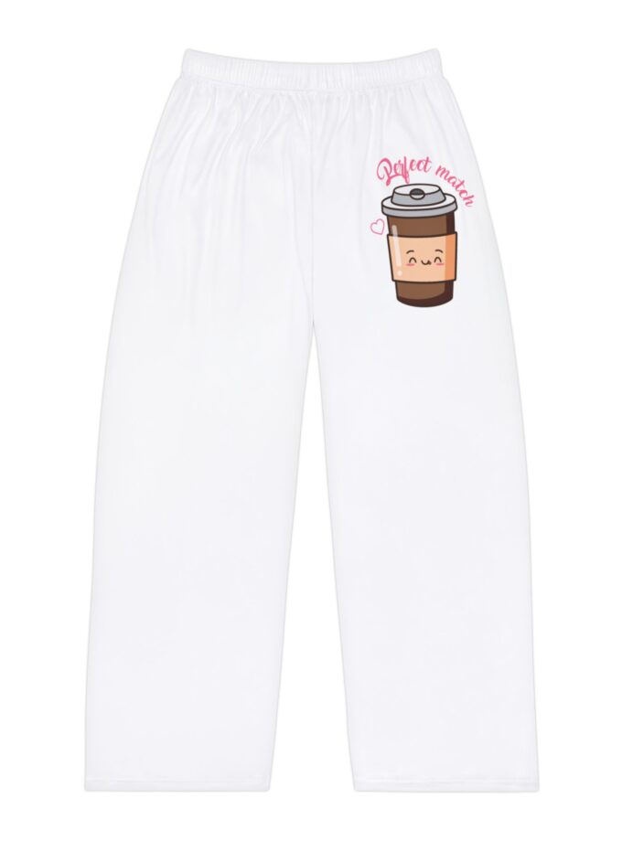 Cozy Men's Pajama Pants with Cute Coffee Cup Design